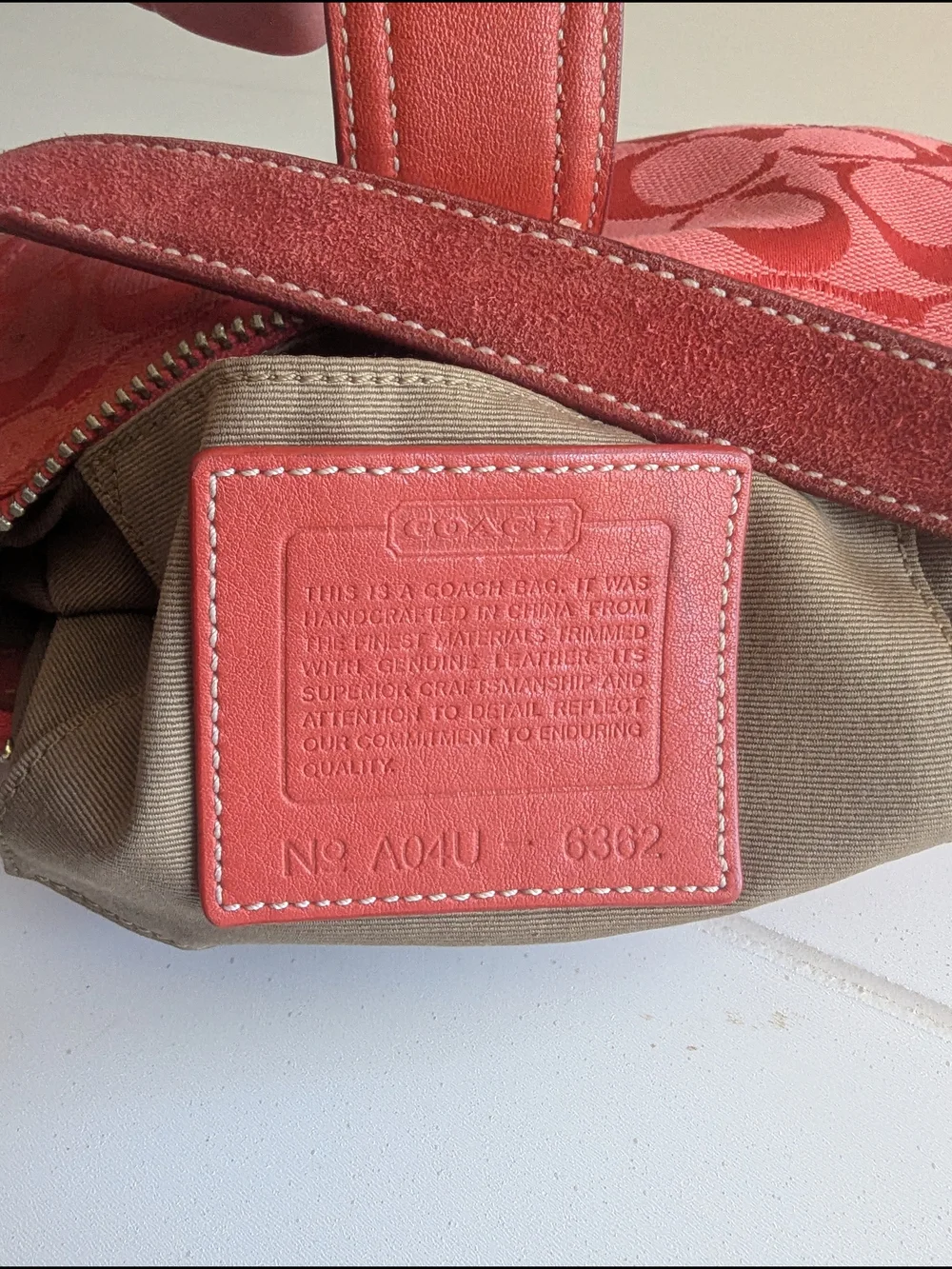 Coach Y2K Coral Red Demi Buckle Mini Shoulder Bag